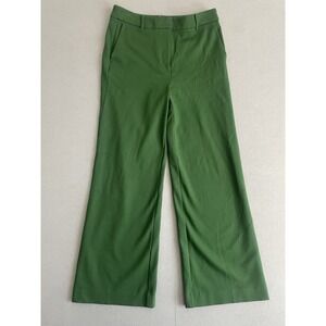 Boden Women 8 Pants Green Ponte Wide Leg Belgravia Trousers Christmas Career Lux